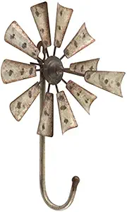 Everydecor Windmill Metal Wall Decor with Hook