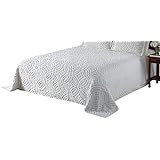 Beatrice Home Fashions Wedding Ring Chenille Standard  Pillow Sham, White