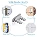 Door Lever Lock - Baby Safety Childproof Door Handles Lock for Bedroom Kitchen Bathroom Front Gate By Slicemall (White, Pack of 2)