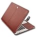 MOSISO PU Leather Case Compatible with MacBook Air 11 inch Case A1370 A1465, Portfolio Protective Stand Cover Sleeve, Brown