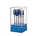 Makartt Blue Nail Drill Bits Set Tungsten Carbide 7Pcs Acrylic Nail File Drill Bit Manicure Pedicure Remove Gel Polish Poly Nail Extension Gel B-09