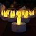 Flameless Tealight Battery Operated Candles - 24 Yellow Flickering Faux Tealights, Battery Operated Electric Lights, Fake Votive candle Light for Decorations, Luminary Bags and Parties by LED Lytes
