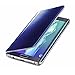 OOKOO Samsung Galaxy S7 edge Case, Mirror Smart Clear View Window Flip Case Cover For Samsung Galaxy S7 edge - Deep Blue