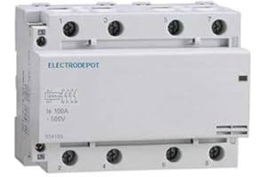 MIGRO 100 Amp Contactor Normally Open NO 100A, 4 Pole, 120V Coil 110v Lighting Power AC, Solar