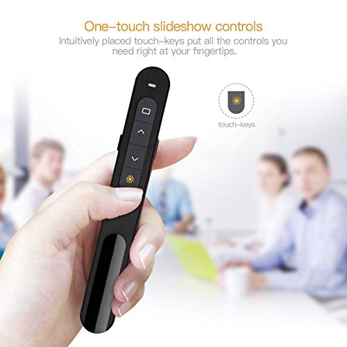 Wireless Presenter, TBBSC Presentation Remote,RF 2.4GHz Powerpoint Clicker Presentation Remote Control Pen (Black)