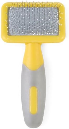 Ancol Ergo Animal Slicker Brush, Grey/yellow, Small