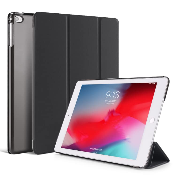 DV iPad 9.7 Inch 2017/2018 Smart Case Cover, Ultra Slim Lightweight Stand Case Shell with Translucent Back Cover, for Apple iPad 9.7 (Air, Air 2 2017, 2018) Auto Sleep&Wake (Black) — image 1