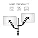 Loctek Monitor Arm Dual Stacking Arm Monitor Mount for 10-27 inches LCD LED Screens Desk Monitor Mount Stand Holder (Dual Stacking Arm)