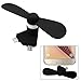 ASOON USB Micro Phone Fan,Portable 2 in 1 Port USB Mini Fan For Android or iPhone