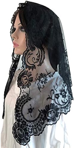 Embroidery Lace Veils Catholic Church Mantillas Chapel Scarf Lace Mass