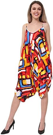 Women Printed Strappy Cami Lagenlook Romper Hareem Jumpsuit