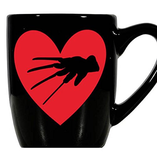 Nightmare on Elm Street Freddy Krueger Valentine's Day Love Heart Horror Mug Coffee Cup Gift Home Decor Kitchen Halloween Bar