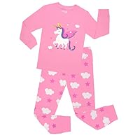 Little Girls Horse Pajamas Set Children Christmas PJs 100% Cotton Sleepwear Size 10 Years