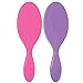 bC BimeTALliC CAble Detangler Brush for Wet & Dry Hair Rubberized Grip Soft Bristles Ideal, 2 Pieces, Purple/Pink