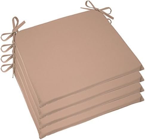 Set Of 4 Outdoor Memory Foam Chair Cushions Pads Seat Ties For Patio Decor Lounge & Lawn Furniture