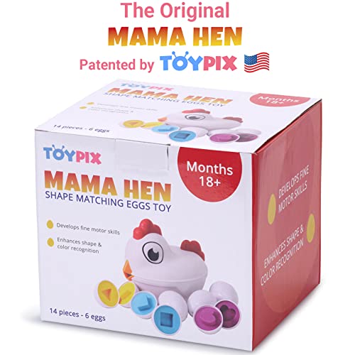 TOYPIX Toddler Chicken Toy + Easter Eggs for Toddlers Fine Motor