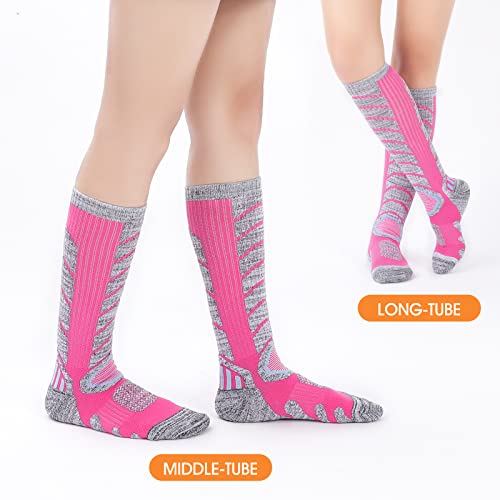 GUUMOR 4 Pairs Ski Socks Womens Mens Skiing Snowboarding Sports Warm