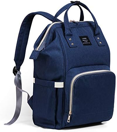 Diaper Bag Nappy Bag Travel Backpack Waterproof Multi-Function Mommy Bag for Baby Care Large Capacity Stylish and Durable Perfect for Travel Work or Outing (Navy Blue)