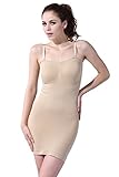 Franato Women's Seamless Body Shaper Slimming Tube Dress Shapewear Slips Medium Beige