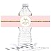 Andaz Press Blush Pink Gold Glitter Print Wedding Collection, Water Bottle Label Stickers, 20-Pack
