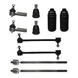 Detroit Axle - New Complete 10-Piece Front Suspension Kit Ford Escape - 10-Year Warranty- Both (2) Front Lower Ball Joints, All (4) Inner & Outer Tie Rods, 2 Front Sway bar links, 2 Tie Rod Boots…