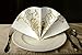 SimuLinen Gold & White Dinner Napkins - Disposable Linen Feel Decorative Cloth-Like Large Napkins - Elegant, Soft, Absorbent & Durable Airlaid Material (19