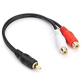 JSJ RCA (M) to 2 RCA (F) Stereo Audio Y Adapter