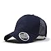 Plain Tone on Tone Cotton Mesh Adjustable Low Profile Baseball Cap Quilt Camo Heather Distressed (Navy)