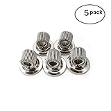 Stainless Steel Pen Holder, Strong Adhesive Clips with Adjustable Spring Loop, Fit any Size Pens, Use in Home Office Kitch Car, 5 Pack