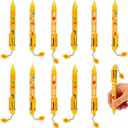 5 1/2" Religious Fall in Love with Jesus Plastic Shuttle Pens with Charm – 12 P…