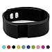 Teslasz Soft Silicone Band Fitness Tracker in 10 Colors for Option,Black