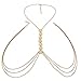 Edary Boho Coin Body Chain Bikini belts Gold Layered Beach Jewelry Body Belly Harness Chain Fashion Jewelry Charm for Women