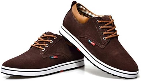 CERTHRINA Men's Taller Height Increasing Elevator Shoes 2.36'' Lace-up Flannelette Cowhide Leather Dress Shoes