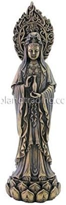 Meditating Avalokiteshvara Quan Yin Kuan Statue Figure 7.5" Tall by Topland
