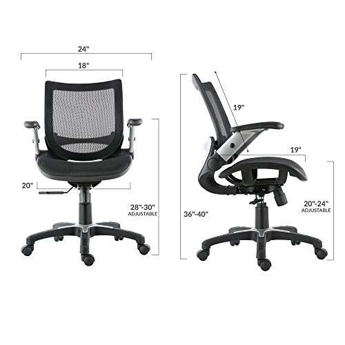 Poly and Bark Karlen Office Chair in Mesh, Black