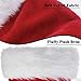 HUICOCY Santa Hat,Unisex Velvet Fabric Christmas Hat with Comfort Lining&Plush Brim, Xmas Santa Holiday Hat for Adults