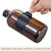 2 Empty Amber Spray Bottle(16oz Each) Glass Refillable Cosmetic Containers For Essential Oils,Liquid Cleaning Solutions,Mist Plants With Duty Multi-Role-Mist And Stream Settings Nozzle