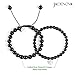 JADENOVA Natural Bead Bracelet Semi Precious Gemstone Beaded Bracelet for Women Healing Crystal Stone Stretch Bracelet Men Couple Bracelets (2pcs,6-8mm/8-10mm)