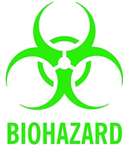 Amazon.com: Biohazard Sticker - Decal - Die Cut - Toxic - Lime