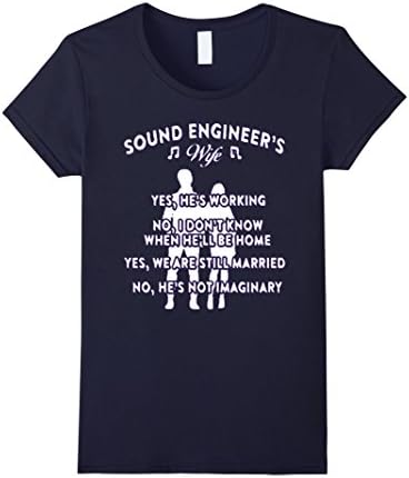 Women's SOUND ENGINEER' WIFE t-shirt Medium Navy