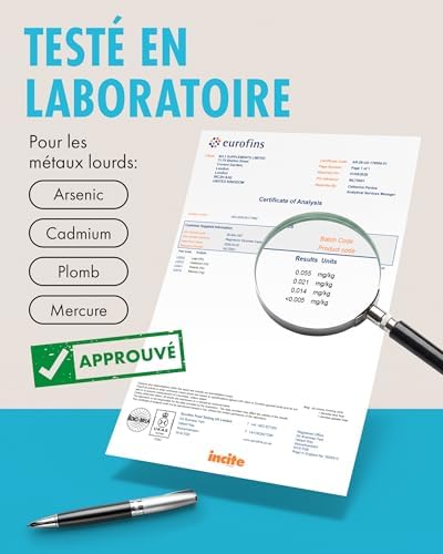 Magnesium bisglycinate – 500mg – Qualité Premium – Naturelle Haute Concentration 100 Capsules Véganes (Approvisionnement de 3 Mois) - Magnesium glycinate - Avec la Plus Haute Biodisponibilité