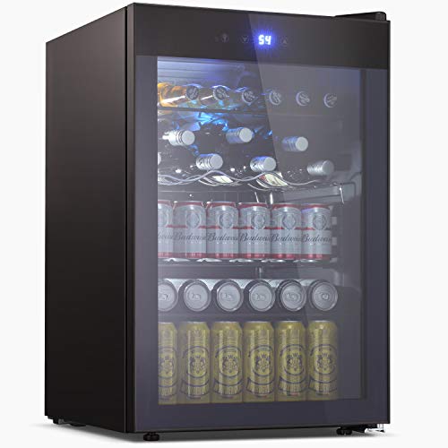 BOSSIN Beverage Refrigerator and Cooler, 120 Can Capacity with Smoky