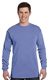 Comfort Colors Ringspun Garment-Dyed Long-Sleeve T-Shirt (C6014)- FLO BLUE, XL