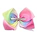 CÉLLOT 8 inch Hair Bows for Girls Alligator Clips Grosgrain Ribbon Rainbow Back to School Festival Christmas Bling Rhineston Hair Accessories for Baby Girls Toddler Girls Kids