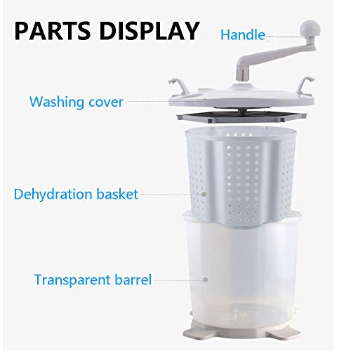 Portable Washing Machine, Personal Compact Washer, Mini NonElectric HandCranked Laundry