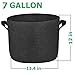SAVICOS 6-Pack Grow Bags/Aeration Fabric Pots with Handles-Reinforced Weight Capacity & Extremely Durable(Black) (6-Pack 7 Gallons)thumb 1