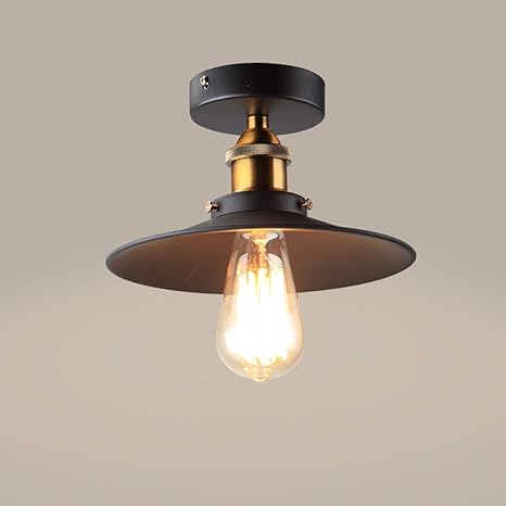 FGAITH Industrielle Vintage Metall Semi Flush Mount Deckenleuchten
