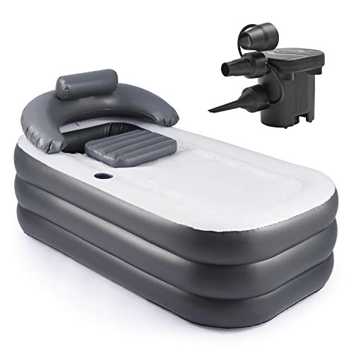 CO-Z Inflatable Bathtub With Electric Air Pump, Portable Tub With Blow Up