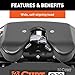 CURT 16130 Q20 5th Wheel Hitch, 20,000 lbs, Black