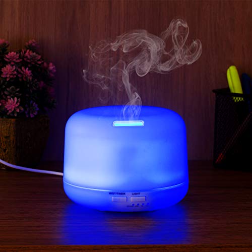 Umidificador de ar Difusor De Ambientes Aromatizador Ultrassonico 500ml com Controle Remoto